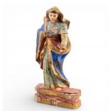 Early Painted & Carved Madonna Figure