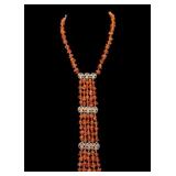 Multi-Strand Amber Bib Necklace