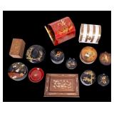Asian Lacquer Coaster Sets, Tea + Trinket Boxes