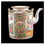Antique Chinese Famille Rose Medallion Teapot