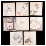 Japanese Watercolor and Inkwash Paintings on Board