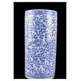 Chinoserie Blue & White Umbrella Stand