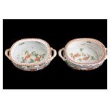 Pair, Chinese Export Handled Porcelain Planters