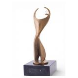 Abstract Bronze Sculpture, Signed L Ackley, 1983