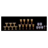 Vintage Amber Glass Stemware