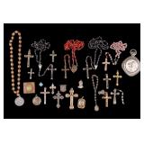 Rosaries, Cross Pendants, and Religious Medallions