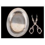 Sterling Silver Sugar Nips and Tray