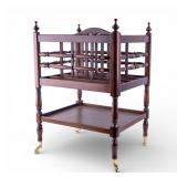 Mahogany Canterbury Magazine Rack