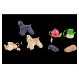 Khien Ceramic Mini Pots + Dog Figurines