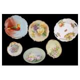Bavarian, French Hand Painted Dessert Plates (6)