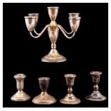 Weighted Sterling Candlesticks and Candelabra
