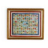 Framed International Tobacco Card Collage