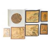 Chinese Ink and Watercolor Paintings on Silk