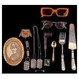 Sterling Utensils, Vintage Eyeglasses, and More