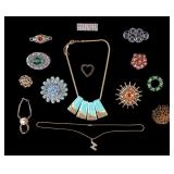 Bling Brooch Pin and Necklace Collection