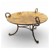 Hand Wrought Low Metal Basin/Bird Bath