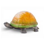Cast Metal Figural Turtle Lamp