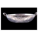 .900 Silver Hammered Handled Dish