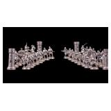 Cast Sterling Silver Chess Set, Italian