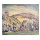 Richard D. Shultz Painting Bridge at Bloomingdale