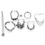 Black and Silver Tone Costume Jewelry