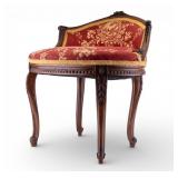 French Carved Walnut Boudoir Chair