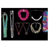 Colorful Glass and Acrylic Beaded Necklaces