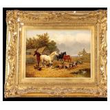 J.F. Herring Sr. (Eng 1795-1865) Oil on Board