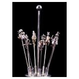 Danish 925 Silver Hors dï¿½Oeuvre Stick Stand Rorvig