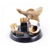 Vintage Carved Horn Tobacco Stand Pipe Rest