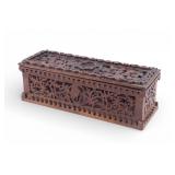 Antique Carved Reticulated/Pierced Wood Box