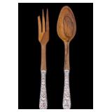 S. Kirk & Son Repousse Silver Salad Servers