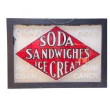 Vintage Painted Hanging Advertising Sign