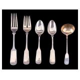 Gorham 925 Serving & Flatware 5 Pcs Fiddle Pattern