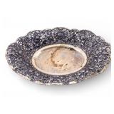 Silver Footed Serving Tray Marked ST800