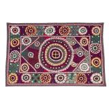 Antique Handmade Suzani Silk Uzbeck Textile***