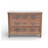 Antique Continental Carved Oak Commode