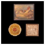 Framed Artworks, Italian Gilt Gesso Tray