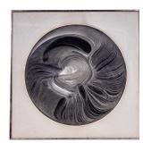 Framed Abstract Charcoal Drawing