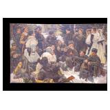 Enormous WW2 Soldiers, Oil on Canvas