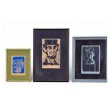 Vintage Signed Block Prints (3)