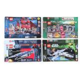 Four Empty LEGO Boxes (Pirates, Hobbit, Star Wars)