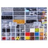 Four Containers of Sorted LEGO Pieces