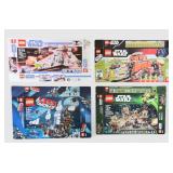 4 Flattened LEGO Boxes, No Contents