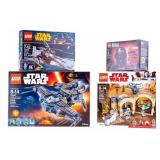 Four LEGO Star Wars Sets Featuring Various Scenes
