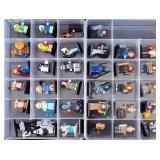 Lego Minifigures in Organized Containers