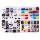 LEGO Parts and Wheels in Organized Cases
