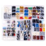 Organized LEGO Parts Assortment in Storage Boxes