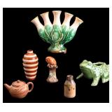 Majolica Pottery, Earthenware, more Items (6)