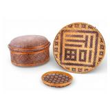 Hand Woven Bamboo Boho and Chinese Wedding Baskets